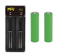 Pack Chargeur Accu FC2 USB 1A avec 2 accus 18650 VTC6 3000mAh LiOn