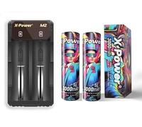 Pack Chargeur Accu M2 avec 2 Accus 18650 3000mAh - X Power