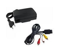 Pack Chargeur Adaptateur Secteur et Câble AV RCA pour Nintendo 64 N64 - 1,80 mètre -