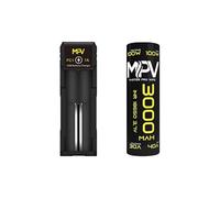 Pack Chargeur FC1 USB 1A avec 1 Pile Rechargeable MPV, formats 18650 ou 21700, capacités 2600 à 6000 mAh + Goodies Born To Vape (18650 3000mah)