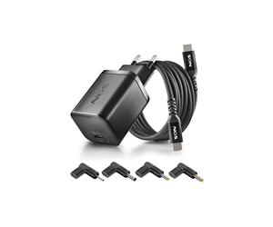 Pack chargeur GaN 65W - NGS - BUD 65W-AC - Charge rapide - Câble USB-C 1,5 m - 4 embouts DC Acer