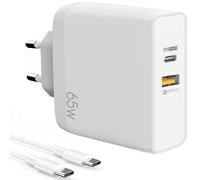 Pack Chargeur Rapide 65W QC 3.0+PD 33W et Câble USB-C pour Xiaomi Mi 10 Lite / 10 Pro / Mi 10T Pro / Mi 10T Lite - E.F.Connection