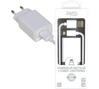 Pack Chargeur Secteur 1 Usb 2.4A - 1,5 Mètres + Câble Usb Vers Lightning S - Collection Pop - Blanc[CHA8221010]