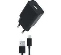 Pack Chargeur Secteur 12W avec USB-A Micro-USB Charge Rapide Noir