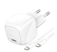 Pack Chargeur Secteur Rapide USB-C 20W Power Delivery et PPS avec Câble USB-C 1m Blanc