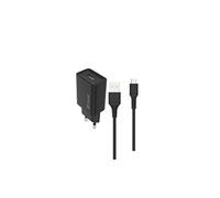 Pack Chargeur Secteur USB 12W et Câble Micro-USB vers USB 1,2m Noir