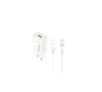 Pack Chargeur Secteur USB 12W et Câble USB-C vers USB 60W 12m Muvit Blanc