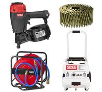 Pack charpente: Cloueur COILPRO90 + Clous + Compresseur + Tuyaux - SENCO - Senco-B2