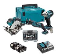 Pack Charpentier DSS611 + DJR183 + DTD156 (2x5.0Ah) en Makpac - MAKITA