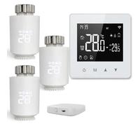 Pack Chauffage Connecté - 3 Têtes Thermostatiques Zigbee + Passerelle + Thermostat WiFi Programmable Tuya Smart Life - Zorix