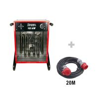 PACK Chauffage mobile électrique DANIA18 - 18 kW + Rallonge 20 m 400 V - INELCO/HEATCOM - 88850627+3160114