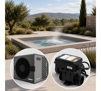 Pack chauffage spa 3 k W : pompe à chaleur + réchauffeur électrique