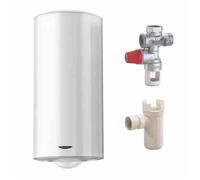 Pack Chauffe eau électrique 150 Litres Sagéo stéatite vertical ARISTON + Groupe de sécurité 3/4"" + Siphon