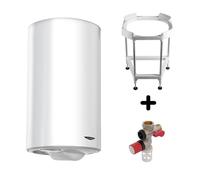 Pack Chauffe-eau Vertical Mural Blindé 150 l Ariston INITIO + Trepied 4090027 + Groupe Sécurité Inox