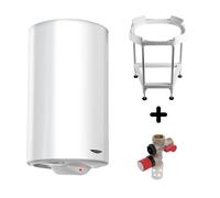 Pack Chauffe-eau Vertical Mural Stéatite 150L Ariston SAGEO + Trepied 4090027 + Groupe Sécurité Inox