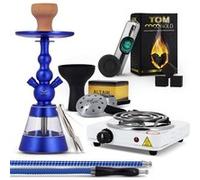 pack chicha altair khephren bleue chauffe-charbon et plaque électrique et foyer vortex et tom cococha Multicolore