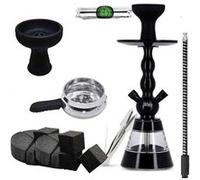 pack chicha alu 912 bk et chauffe charbon et tuyau et manche marrakech et foyer silicone vortex et charbon