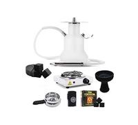 pack chicha n4 eco starter et led et plaque allume charbon et chauffe charbons et foyer silicone - oduman