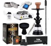 Pack Chicha X-Star 999 + Kaloud Lotus + Alu + Foyer Silicone Vortex + Allume Plaque + Fresh Coco + Briquet Narguilé Multicolore, Multicolore