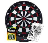Pack Cible Jeu Fléchettes Electronique Granboard Dash Vert + Batteries + Fléchettes
