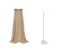 Pack ciel de lit Vintage 155 cm Biscuit + flèche de lit blanche