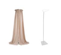Pack ciel de lit Vintage 155 cm Nougat + flèche de lit blanche