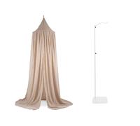 Pack ciel de lit Vintage 245 cm Nougat + flèche de lit blanche