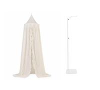 Pack ciel de lit Vintage 245 cm Ruffle Ivoire + flèche de lit blanche