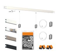 Pack Cimaise Click Rail Artiteq - Accrochage de Tableau Haut de Gamme (100 Mètres, Blanc Primaire ( Peux etre Peint ))