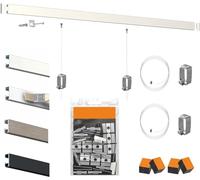 Pack Cimaise Click Rail Artiteq - Accrochage de Tableau Haut de Gamme (4 Mètres, Blanc)