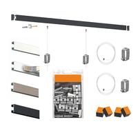 Pack Cimaise Click Rail Artiteq - Accrochage de Tableau Haut de Gamme (8 Mètres, Noire)