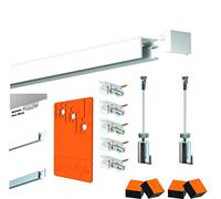 Pack Cimaise Mini Rail Newly R10- Accrochage de Tableau Haut de Gamme (40 mètres, Blanc (Peux être peint))