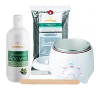 Pack Cire Pelable - Xanitalia - 1000g - Cire chaude - Épilation sans bande - Inclus chauffe cire et spatules
