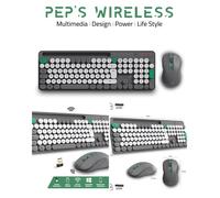 Pack Clavier et Souris sans fil - PEP'S - ADVANCE - 105 touches - 5 multimédias - Autonomie prolongée