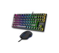 Pack clavier gaming et souris THE G-LAB COMBO MERCURY EX mécanique TKL filaire, switches rouges, 7 200 DPI, rétroéclairage RGB, noir