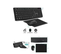 Pack Clavier Multimédia 3 en 1 - ELITE - Sans Fil - Noir - USB - Récepteur Nano