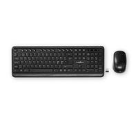 Pack Clavier Sans Fil QWERTY Hollandais, Souris Sans Fil et Nano-Récepteur USB