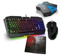 Pack Clavier semi mécanique Pro-K5, souris RGB et tapis pour console XBOX ONE et Xbox serie S|X - Convertisseur inclus