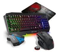 Pack Clavier semi mécanique Pro-K5, souris RGB et tapis PRO pour console Switch - Convertisseur inclus
