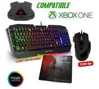 Pack Clavier semi mécanique Pro-K5, souris RGB et tapis PRO pour console XBOX ONE - Convertisseur inclus G