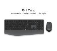 Pack clavier souris - AD ADVANCE - X TYPE - Ergonomique - Design ambidextre - Silencieux