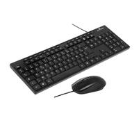 Bluestork - Pack Media Office - Pack Clavier Souris Filaire USB - AZERTY Ergonomique et Souris Filaire Réactive - Ensembles Clavier et Souris, Silencieux, Connexion Facile, Confort - PC/Linux