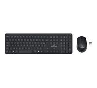 Bluestork - Pack Easy Slim Clavier et Souris sans Fil - Wireless 2,4 Ghz - Clics Silencieux - Design Ultra Slim - Ergonomique - AZERTY (Black)