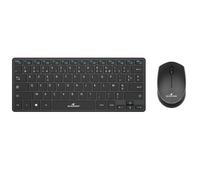 Bluestork Pack Clavier & Souris sans fil Mini – Smart Dongle 2.4 GHz, Ultra Slim AZERTY Noir