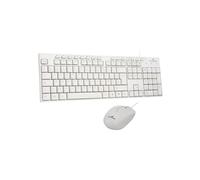 Pack clavier souris filaire BLUESTORK Media Office AZERTY avec 15 touches multimédias Blanc