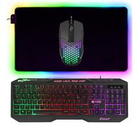 Generique Pack Gamer Battle Royale 3 en 1 Clavier Souris Tapis Rétroéclairage RGB