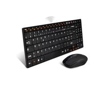 Advance Pack Clavier et Souris Slim Compact sans fil AZERTY Noir