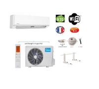 Pack Climatiseur réversible Mono-split MIDEA ARUM A++ 5000w 50m2 + kit 3m de pose complet WIFI INTEGRE