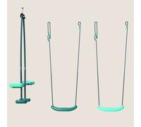 Pack Cocoon 3 Accessoires Pour Portique H195 Cm 2 Balançoires Et 1 Face À Face Vert TU