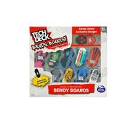 Pack Collection Tech Deck Bendy Boards 10 Finger Skates - Planches caoutchouc gomme - Set Jouet Skate doigt + carte